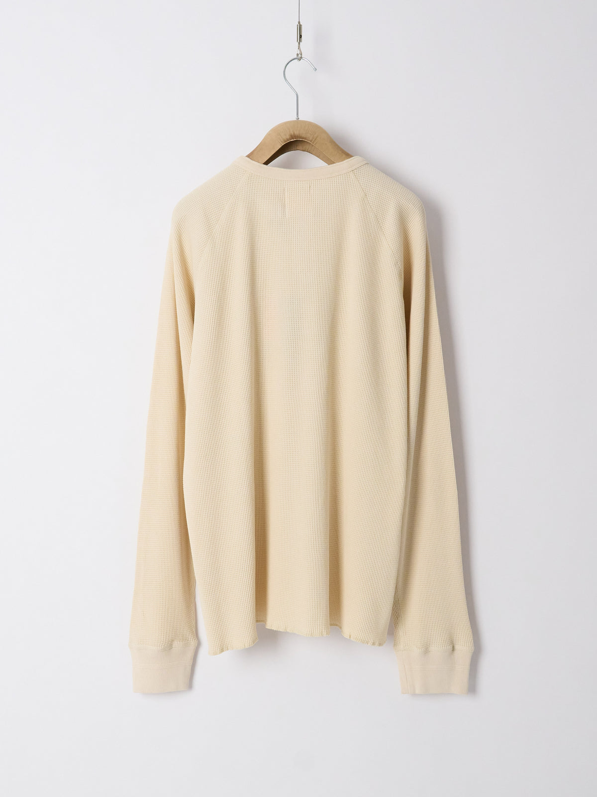 Henley Cotton Waffle - Seashell