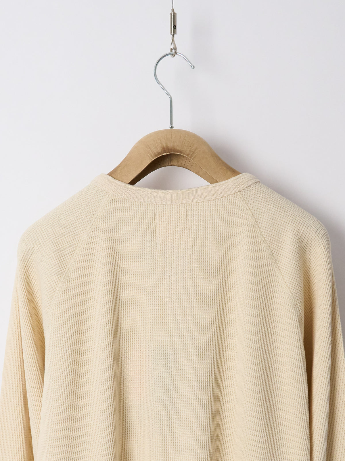 Henley Cotton Waffle - Seashell