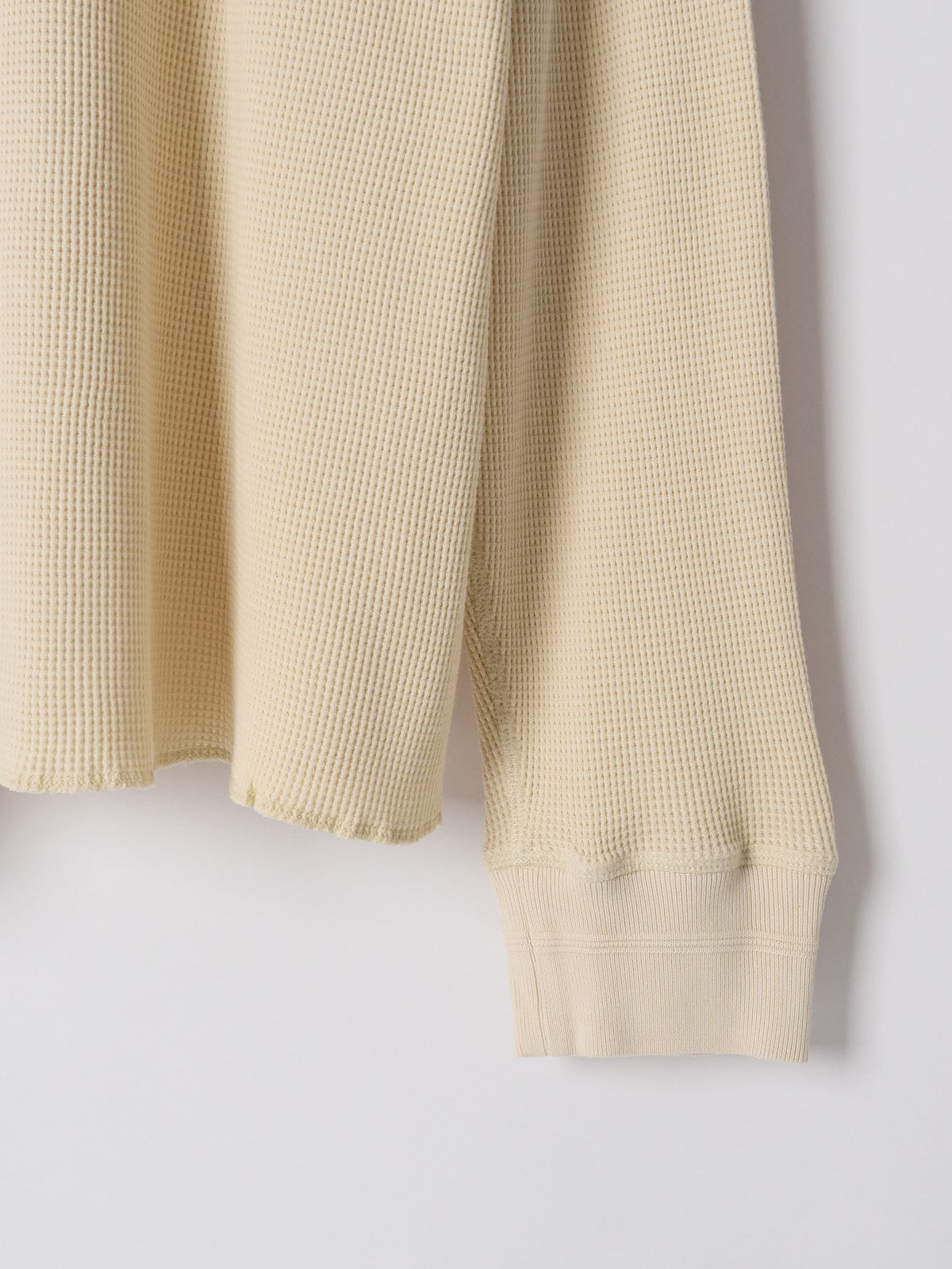 Henley Cotton Waffle - Seashell