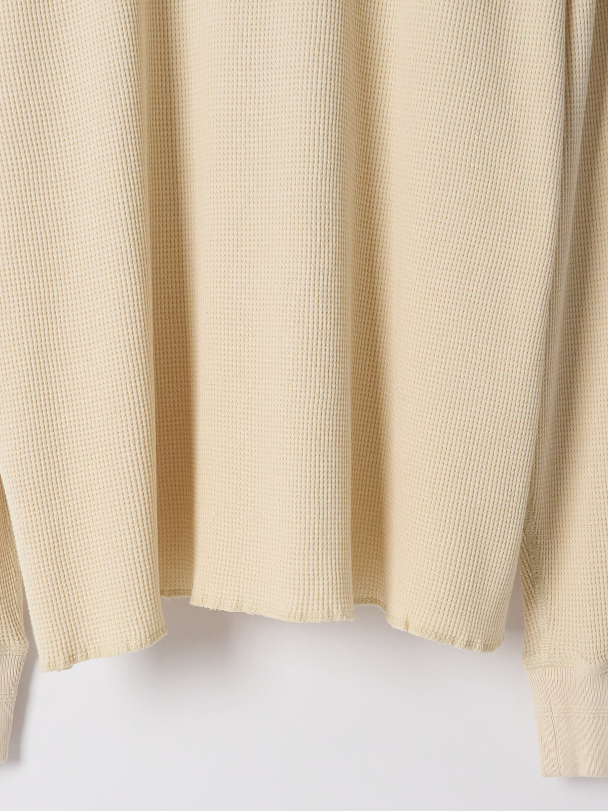 Henley Cotton Waffle - Seashell