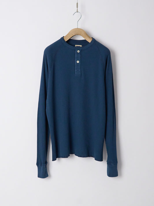 Henley Cotton Waffle - Ink