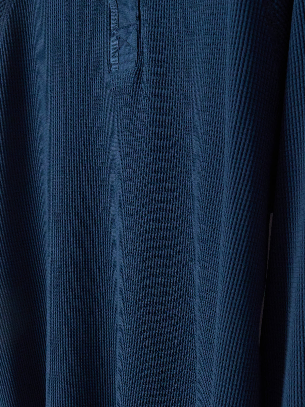 Henley Cotton Waffle - Ink