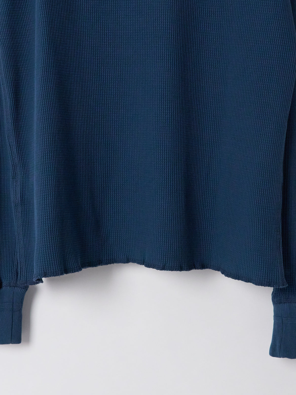Henley Cotton Waffle - Ink