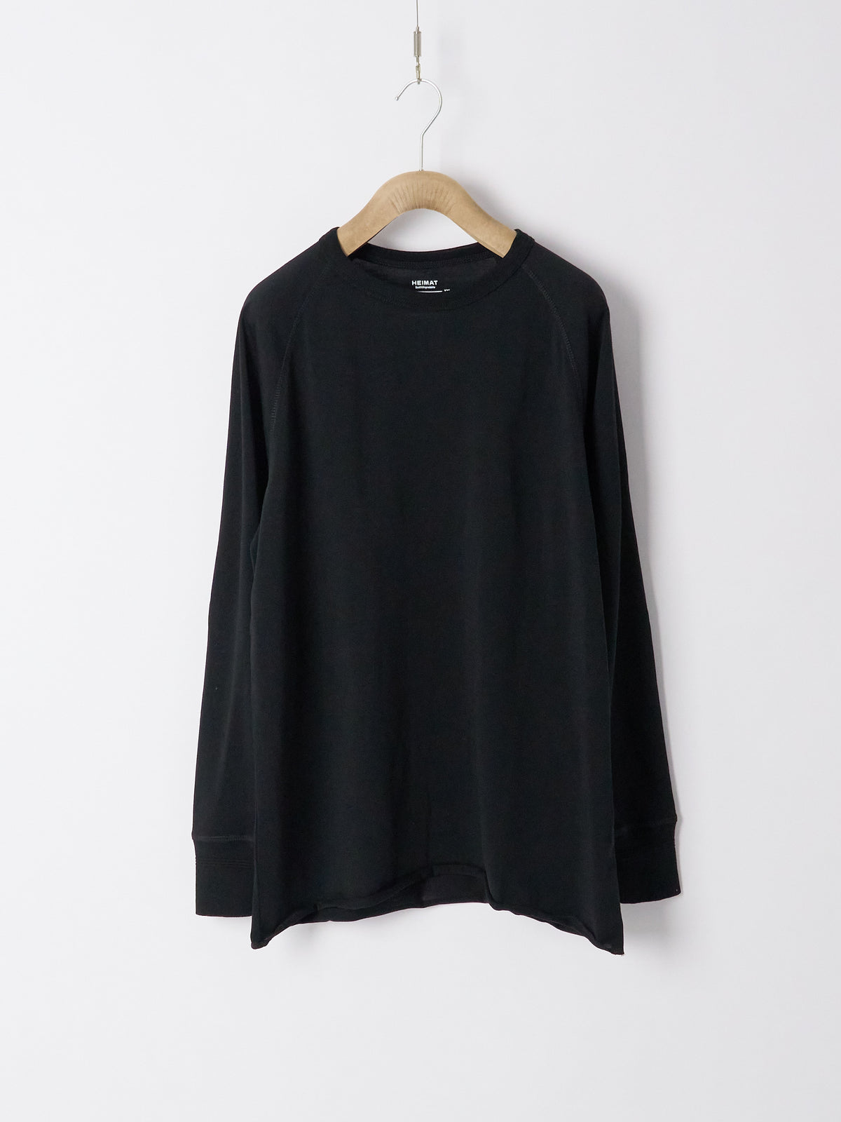 Raglan Long Sleeve Merino - Schwarz