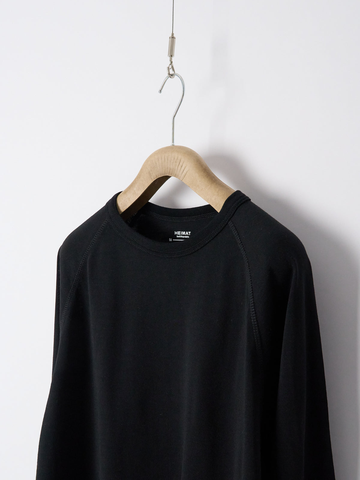 Raglan Long Sleeve Merino - Schwarz