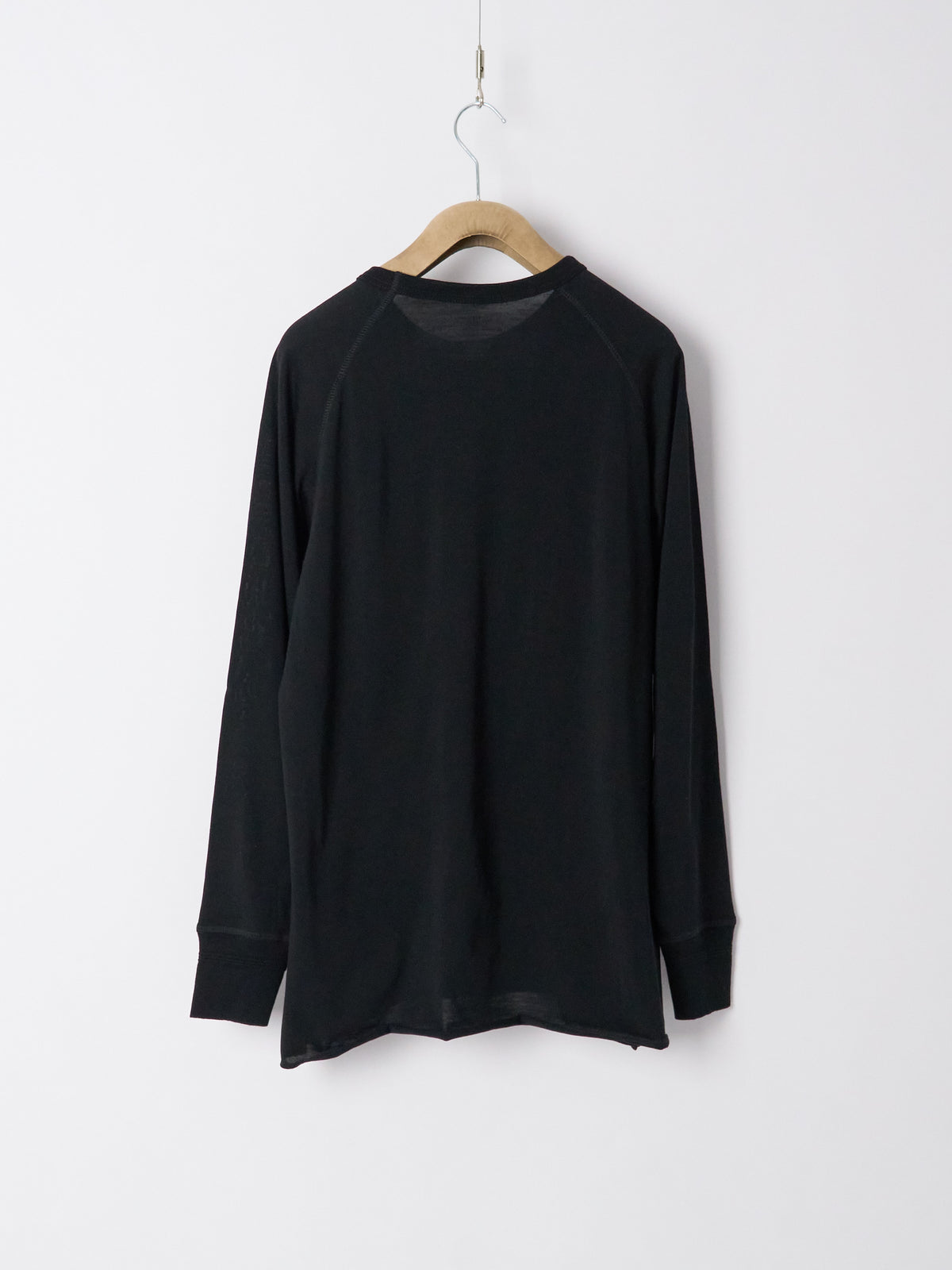 Raglan Long Sleeve Merino - Schwarz