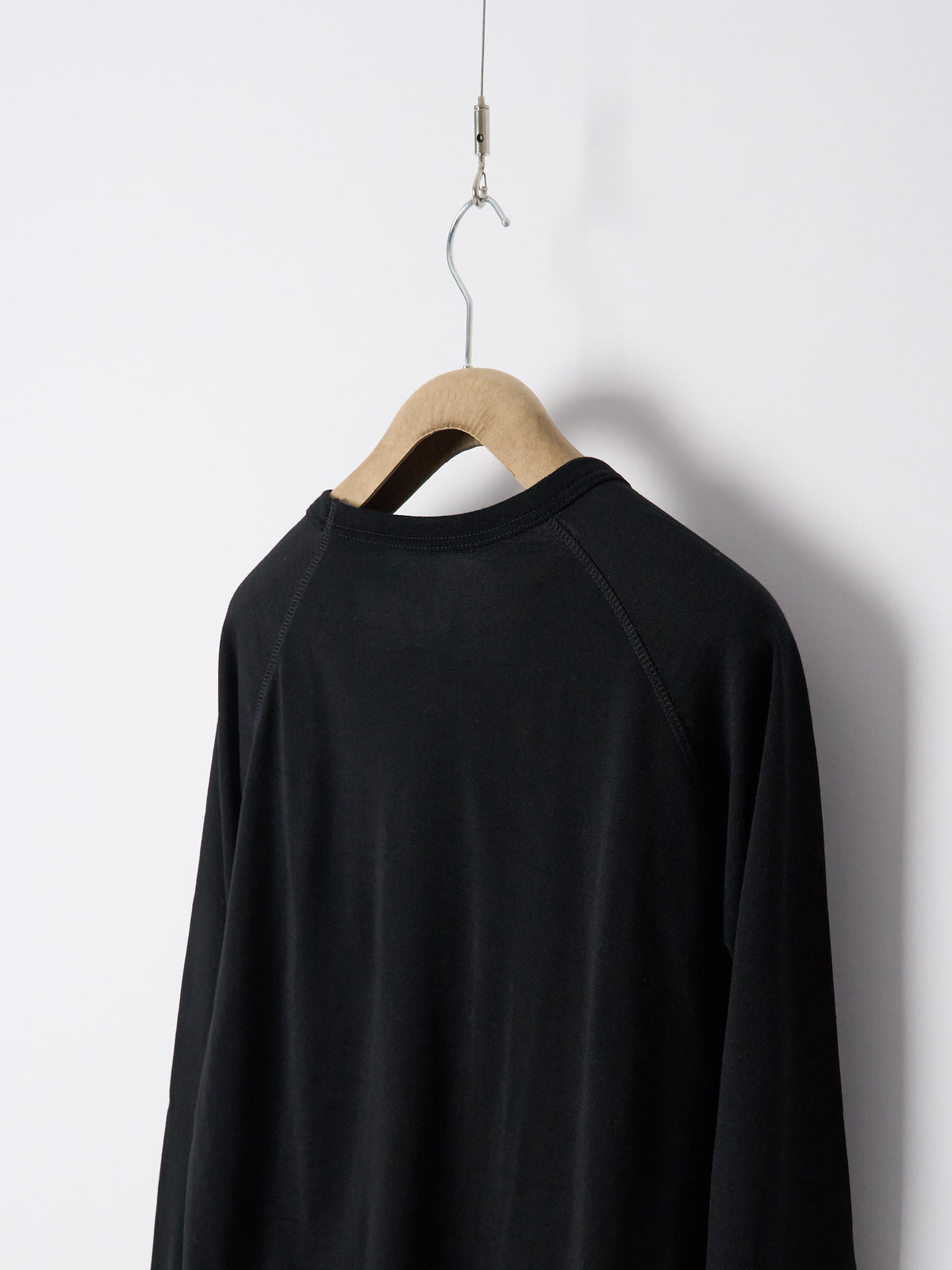 Raglan Long Sleeve Merino - Schwarz