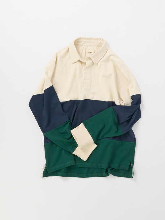 Raglan Rugby - Tannen Gruen Seashell Ink