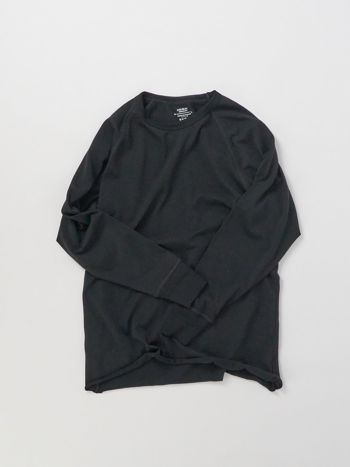 Raglan Long Sleeve Merino - Schwarz