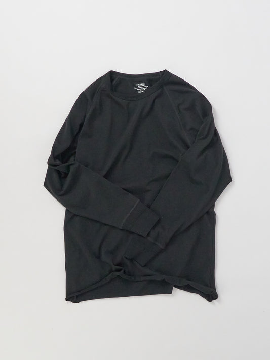 Raglan Long Sleeve Merino - Schwarz