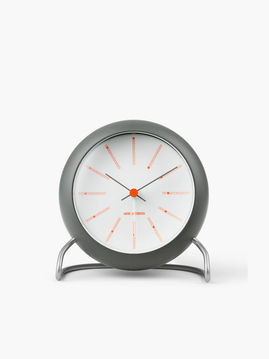 Bankers Table Clock Dark Grey
