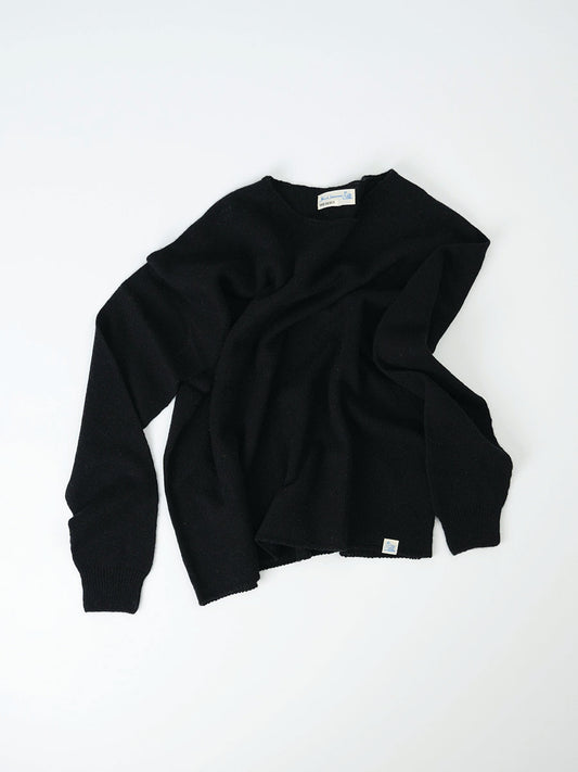 Crew Neck Pullover - Deep Black