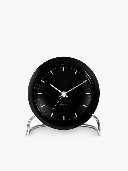 City Hall Table Clock Black
