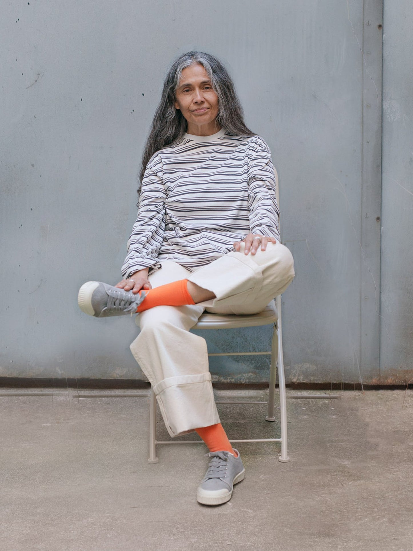 Spring Court G2 Washed Heavy Twill Trainers - Grey