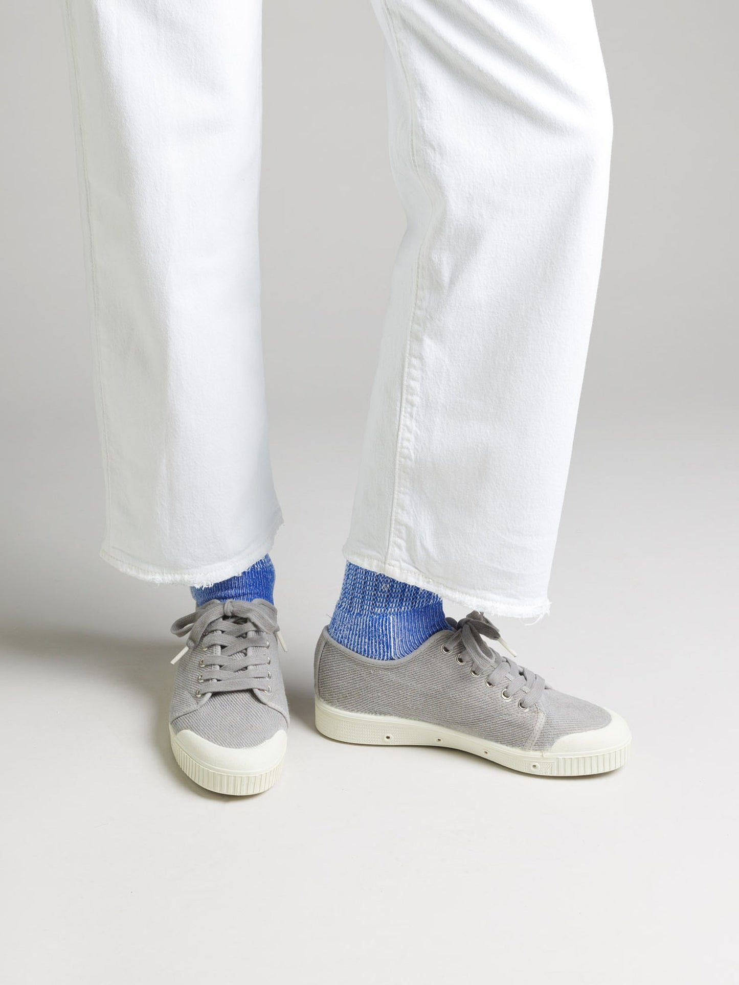 Spring Court G2 Washed Heavy Twill Trainers - Grey