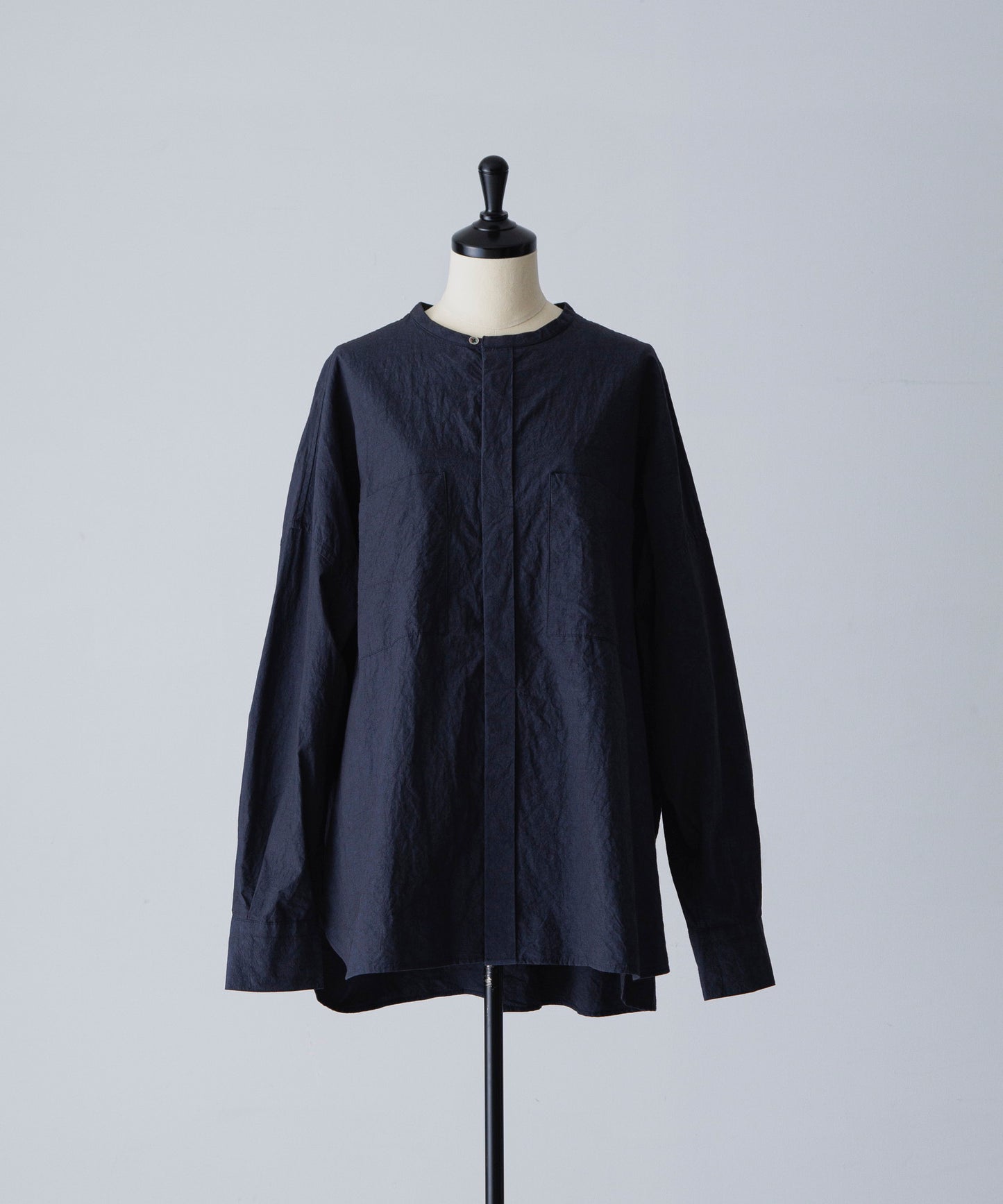 Double-Pocket Wide Shirt – Navy