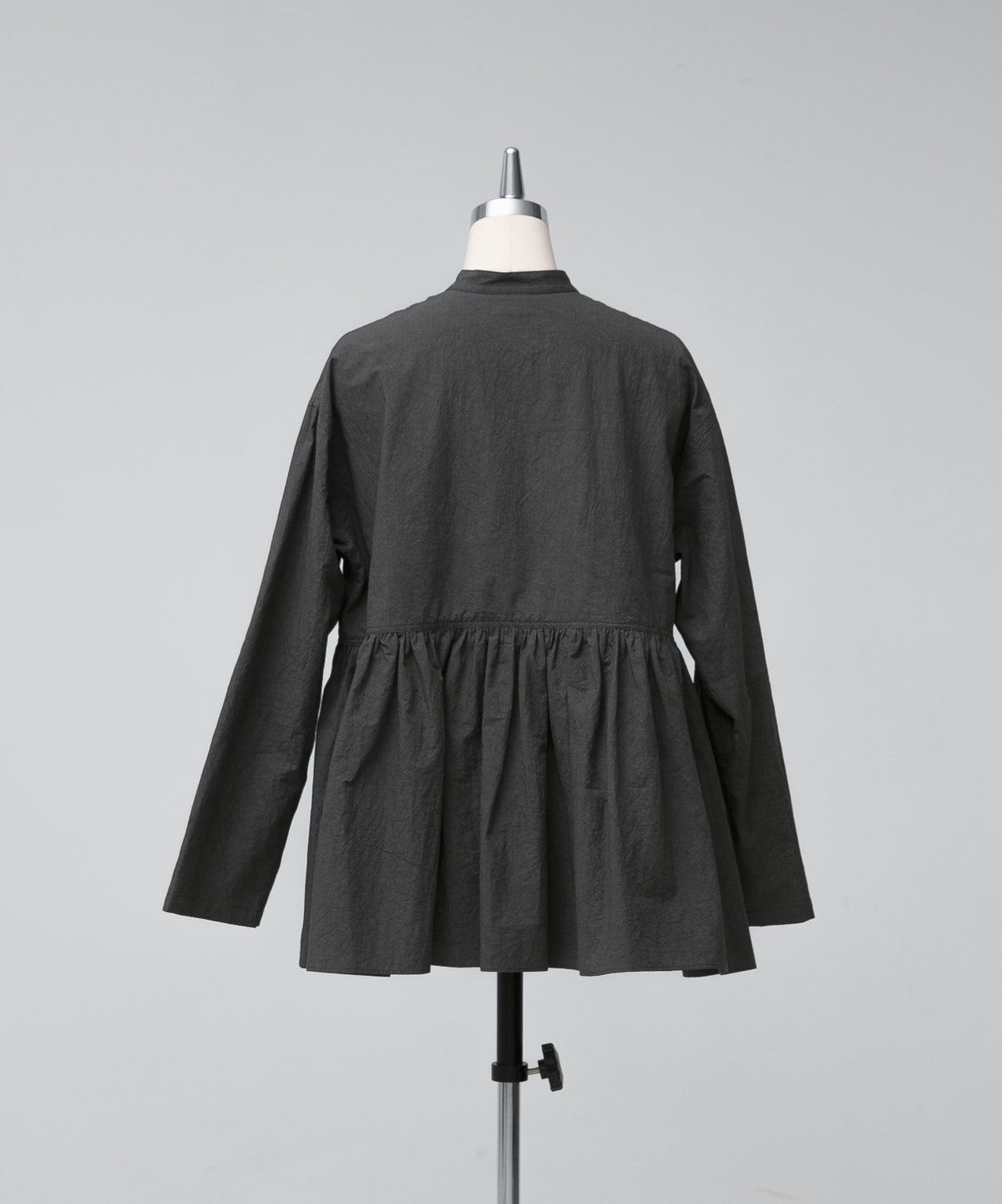 Gathered-Waist Blouse - Charcoal