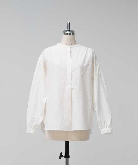 Gathered Pull-On Shirt - Off-white
