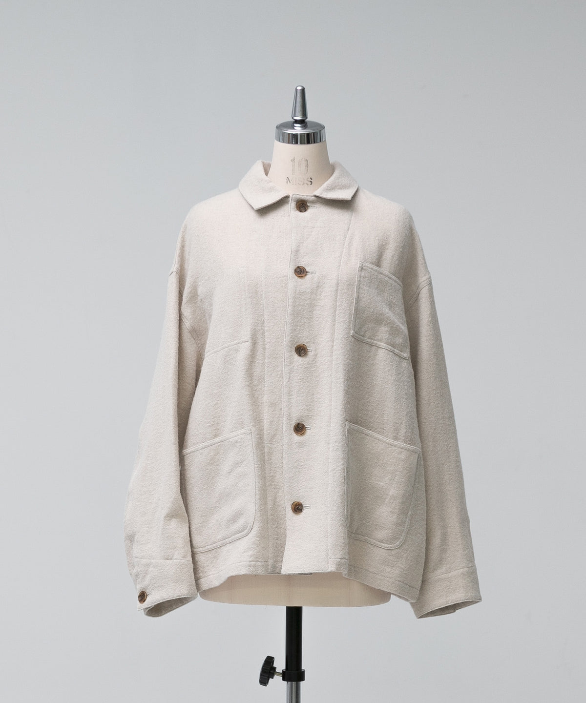 Wool Linen Chore Jacket - Ivory