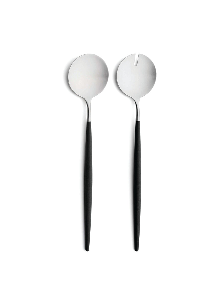 Goa Salad Servers w black handle