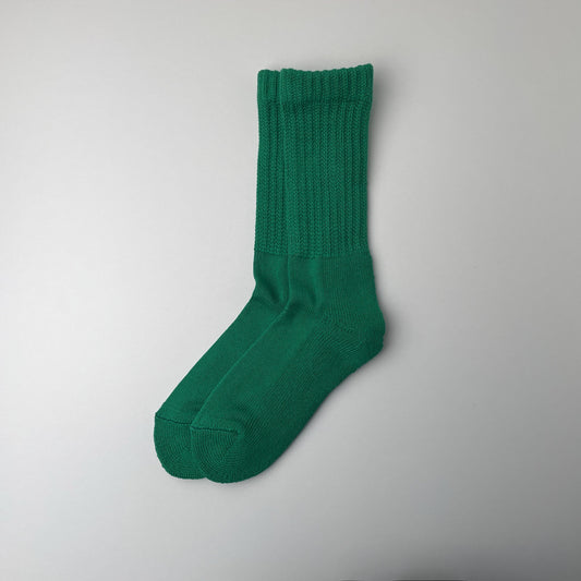 LOOSE PILE CREW SOCKS - GREEN