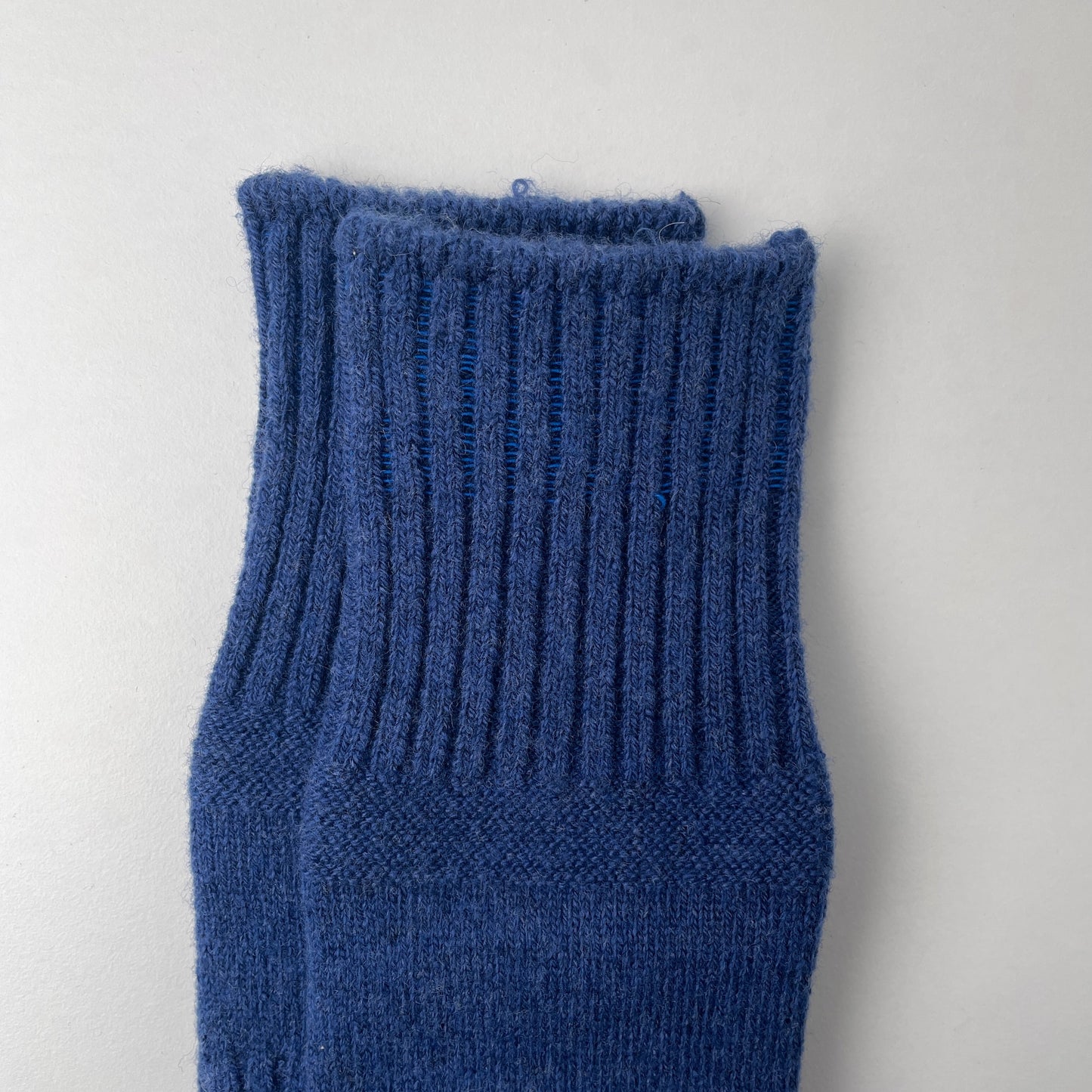 GUERNSEY PATTERN CREW SOCKS - BLUE / L.BLUE