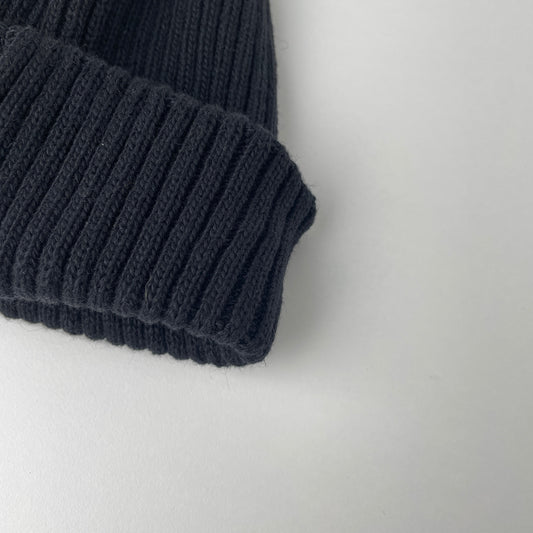 RECYCLE W/PL 2x2 BEANIE - BLACK