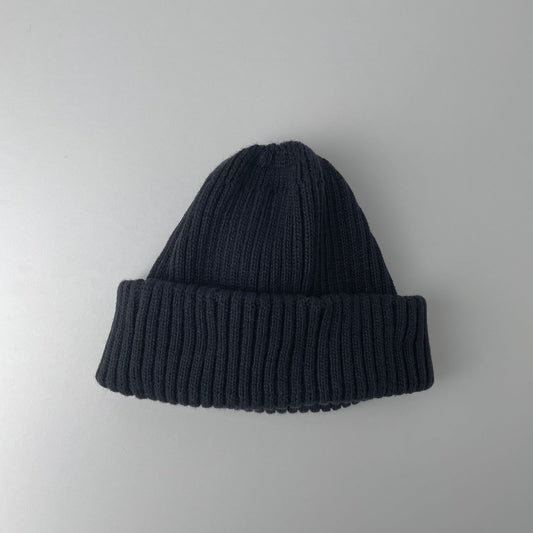 RECYCLE W/PL 2x2 BEANIE - BLACK