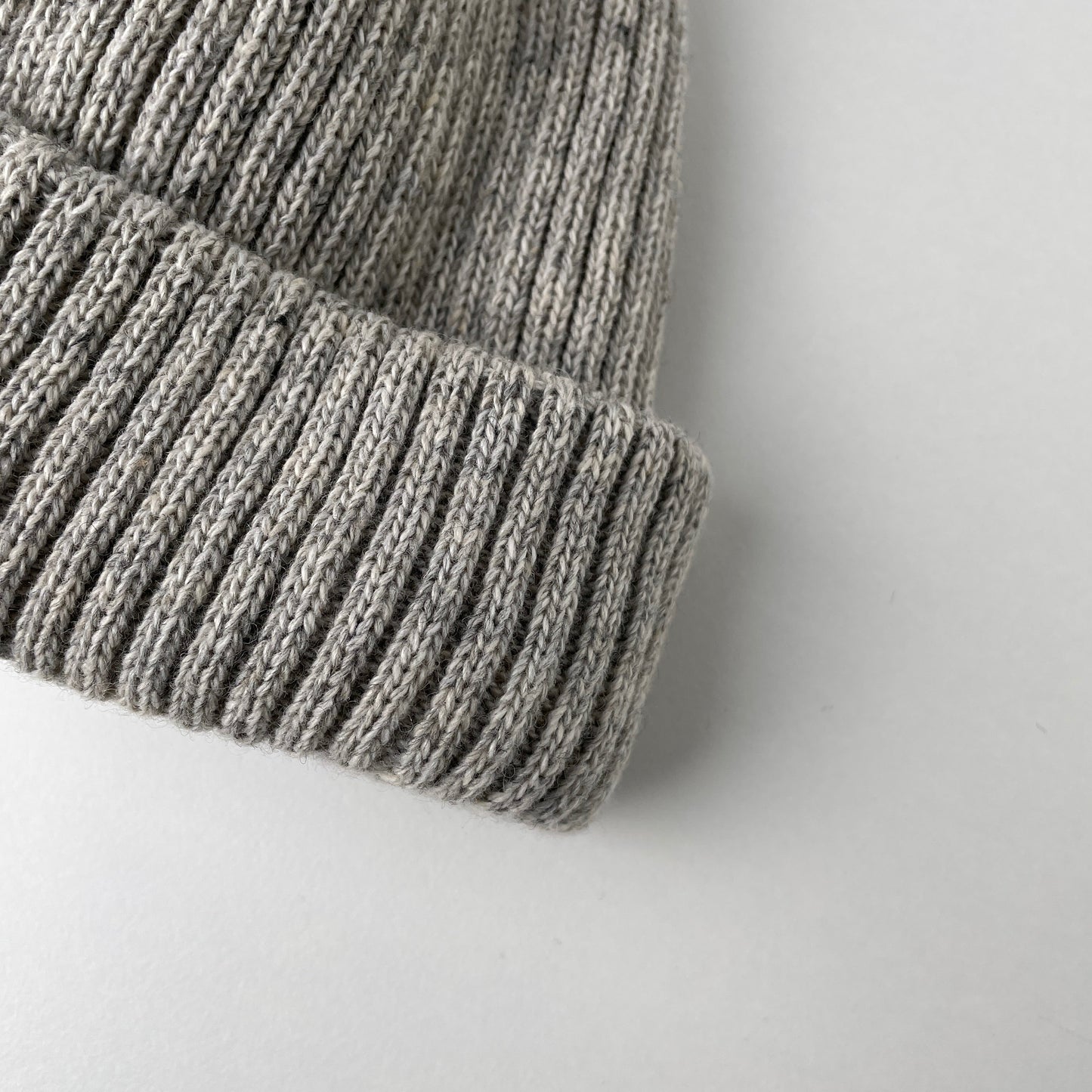 RECYCLE W/PL 2x2 BEANIE - GRAY