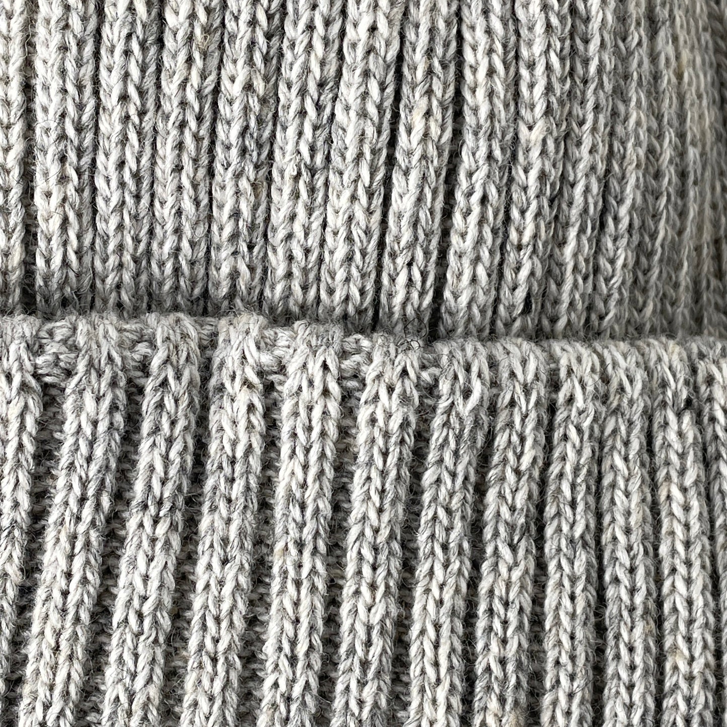 RECYCLE W/PL 2x2 BEANIE - GRAY