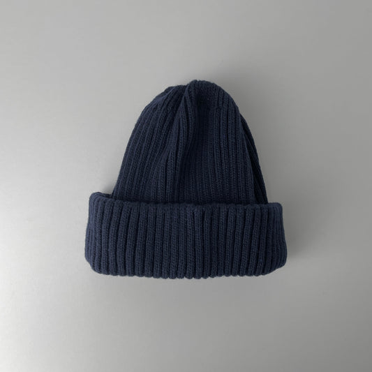 RECYCLE W/PL 2x2 BEANIE - NAVY
