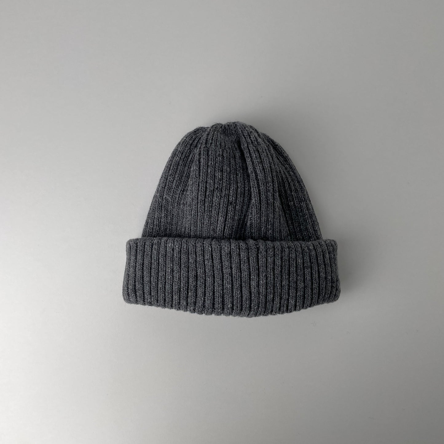 RECYCLE W/PL 2x2 BEANIE - D.GRAY