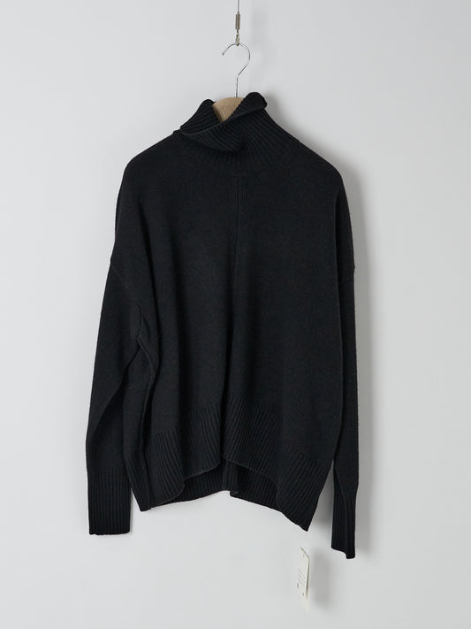 High Neck Longsleeve Pullover - Black
