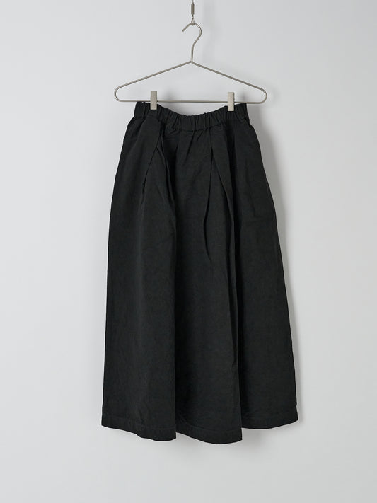 Nuanced Drum-Dyed Skirt - Black