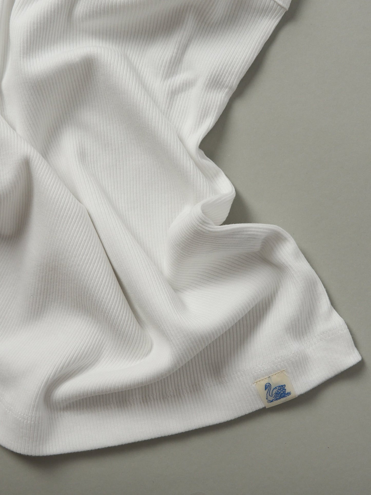 Ribbed Organic Cotton Tank Top - White