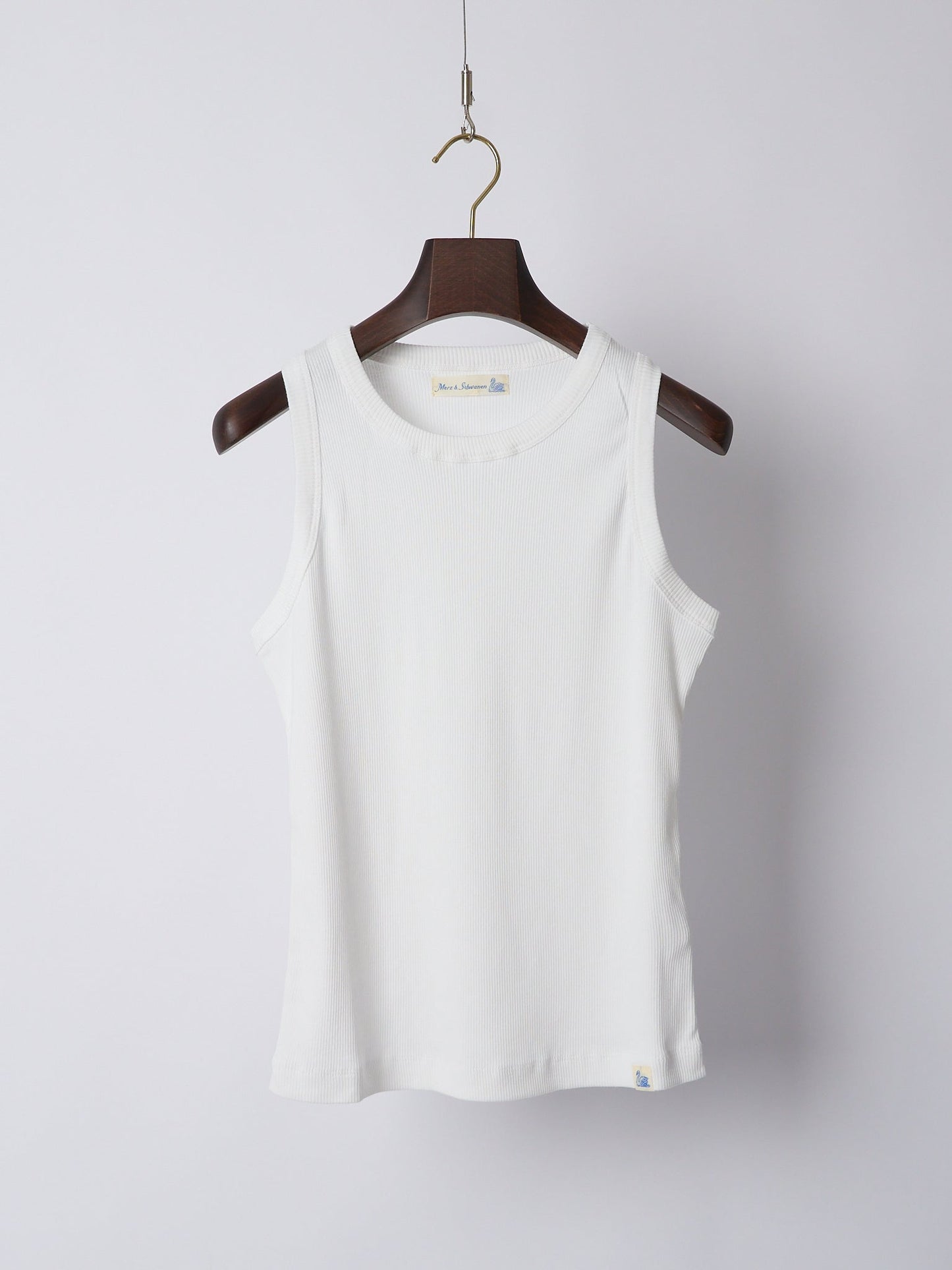 Ribbed Organic Cotton Tank Top - White