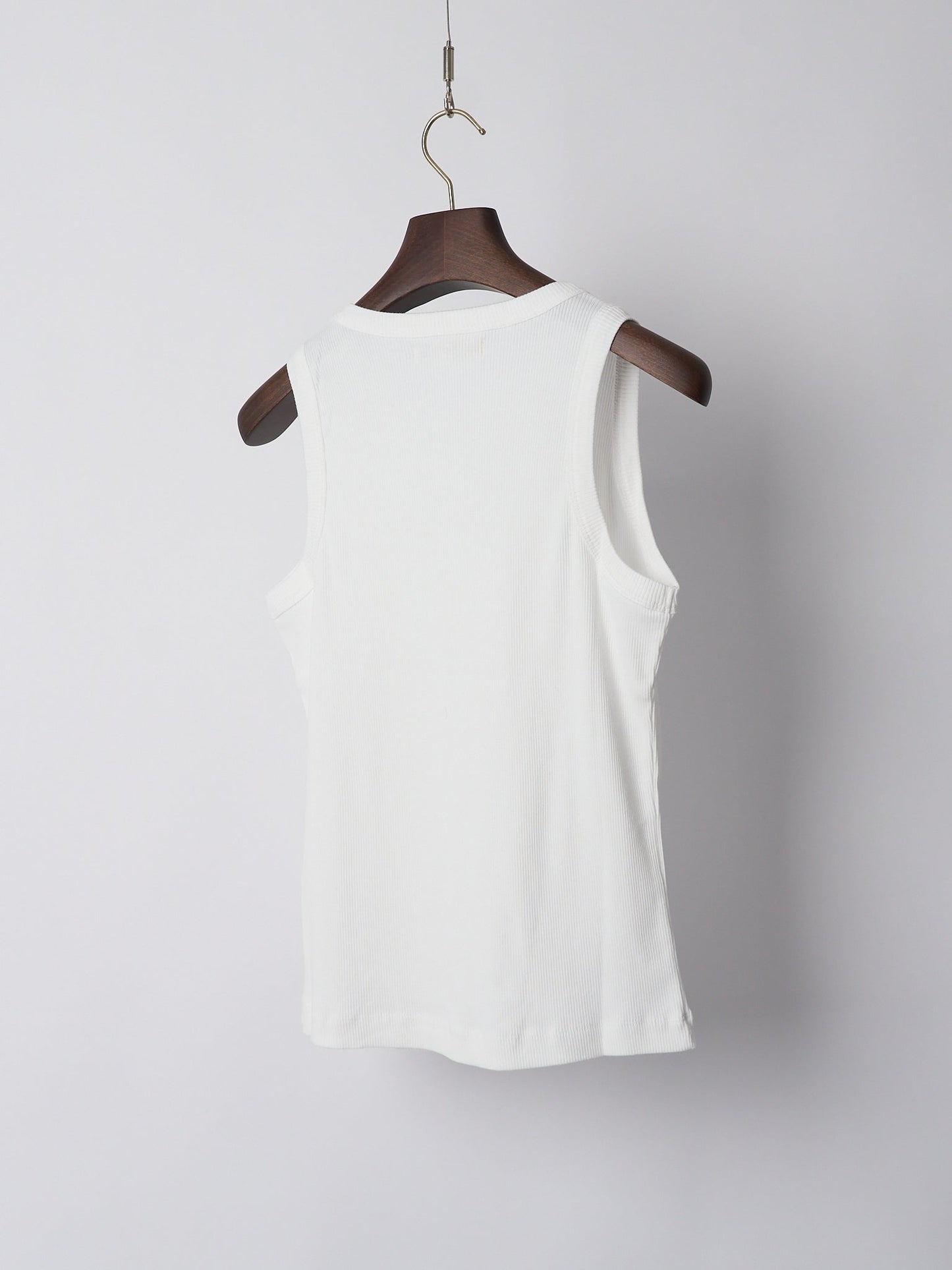 Ribbed Organic Cotton Tank Top - White