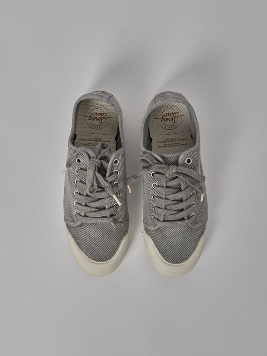 Spring Court G2 Washed Heavy Twill Trainers - Grey