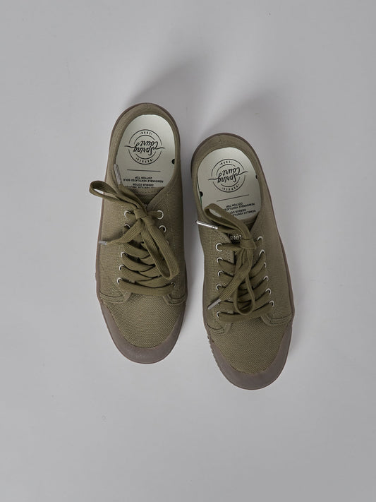 Spring Court G2 Heavy Canvas Trainers - Khaki