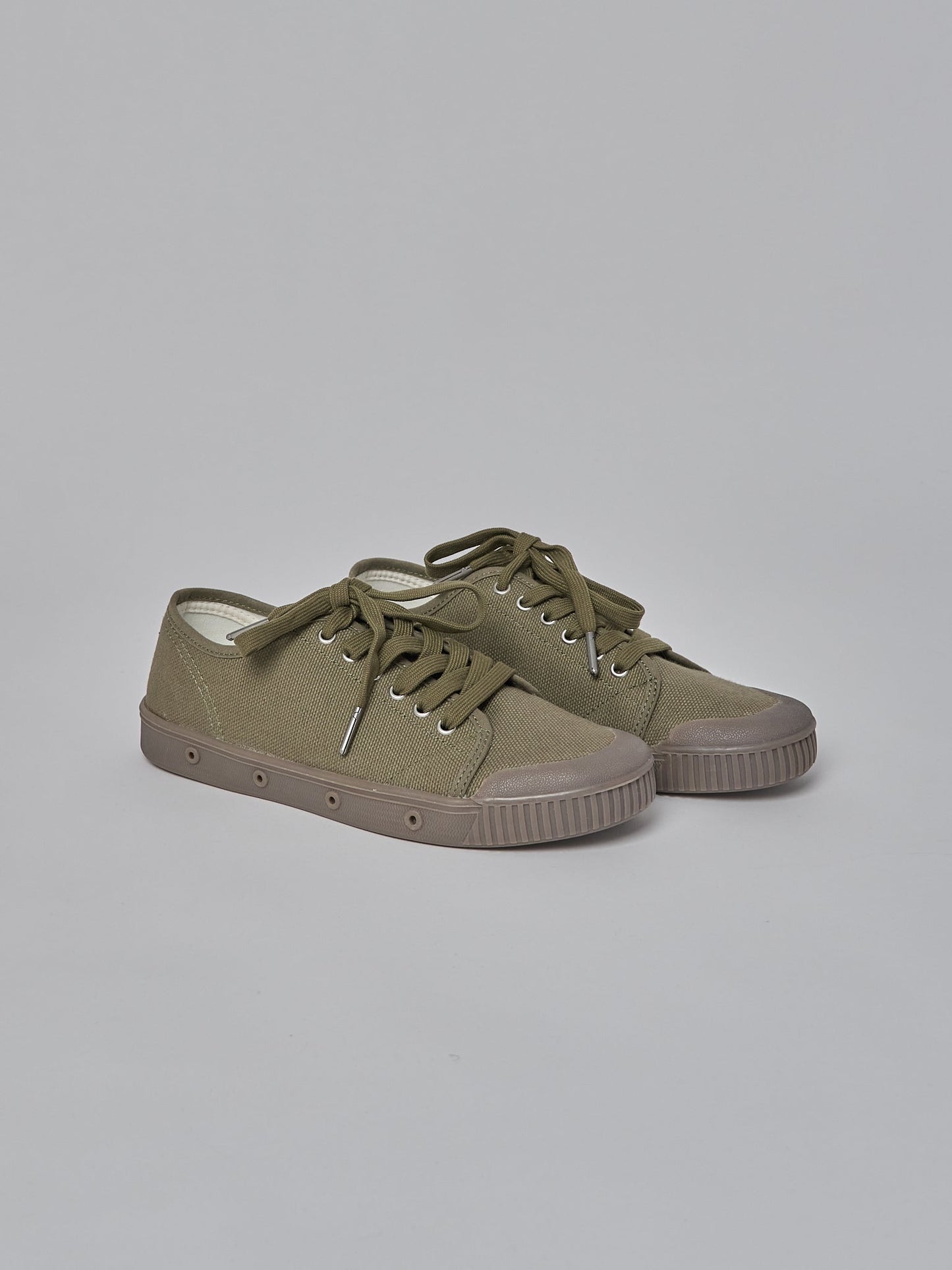Spring Court G2 Heavy Canvas Trainers - Khaki