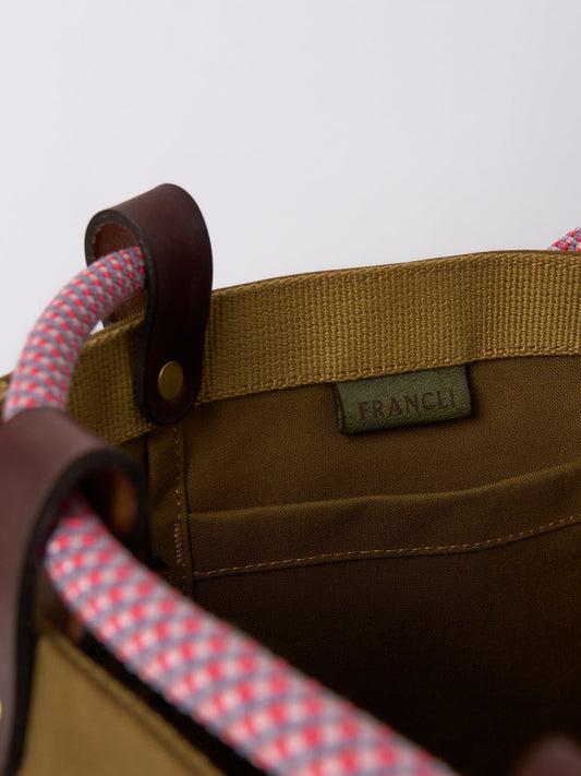 Francli Ditty Bag - Tan + Blush