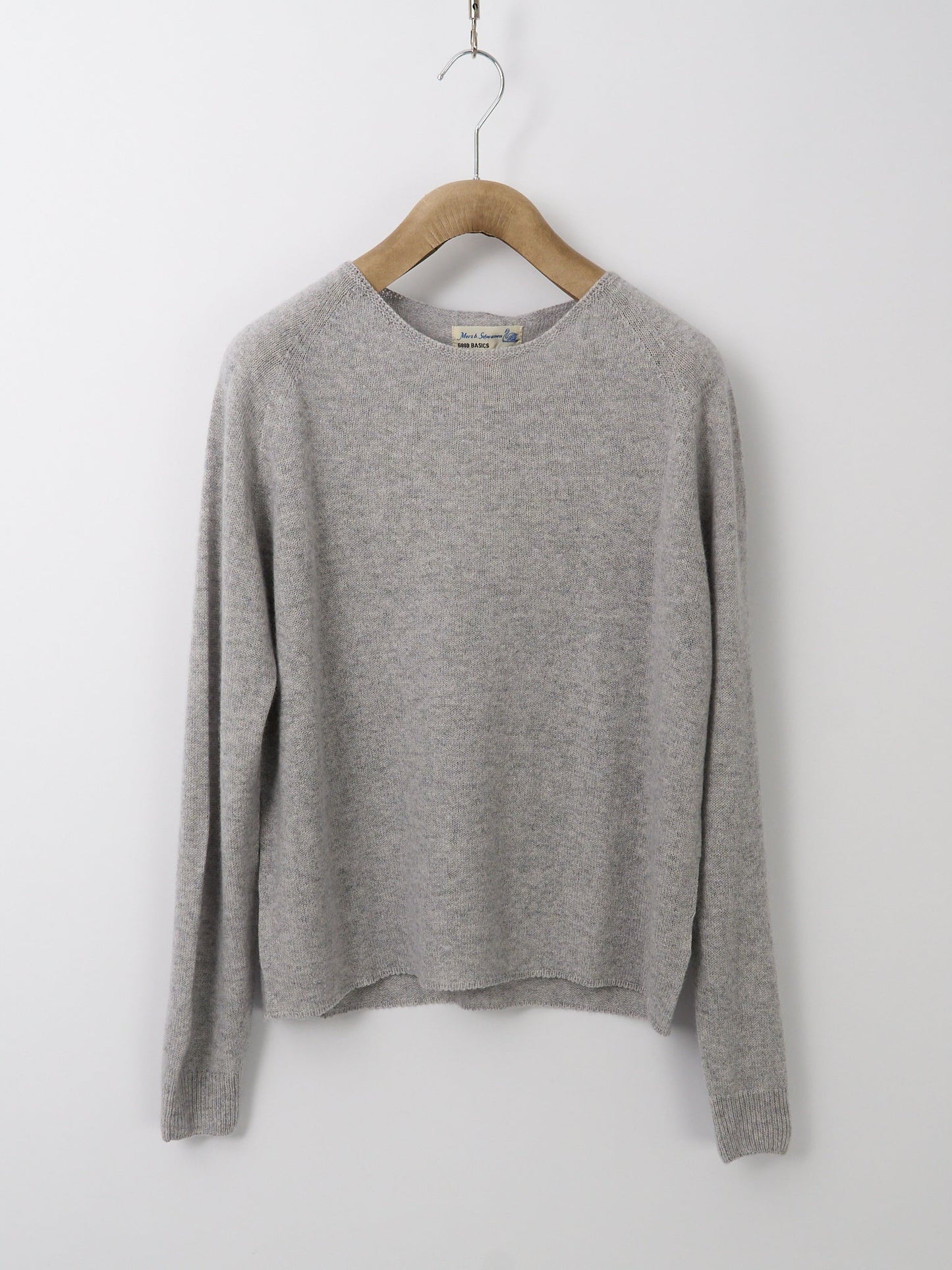 Merz b. Schwanen – Crew Neck Pullover in 80 Grey Melange