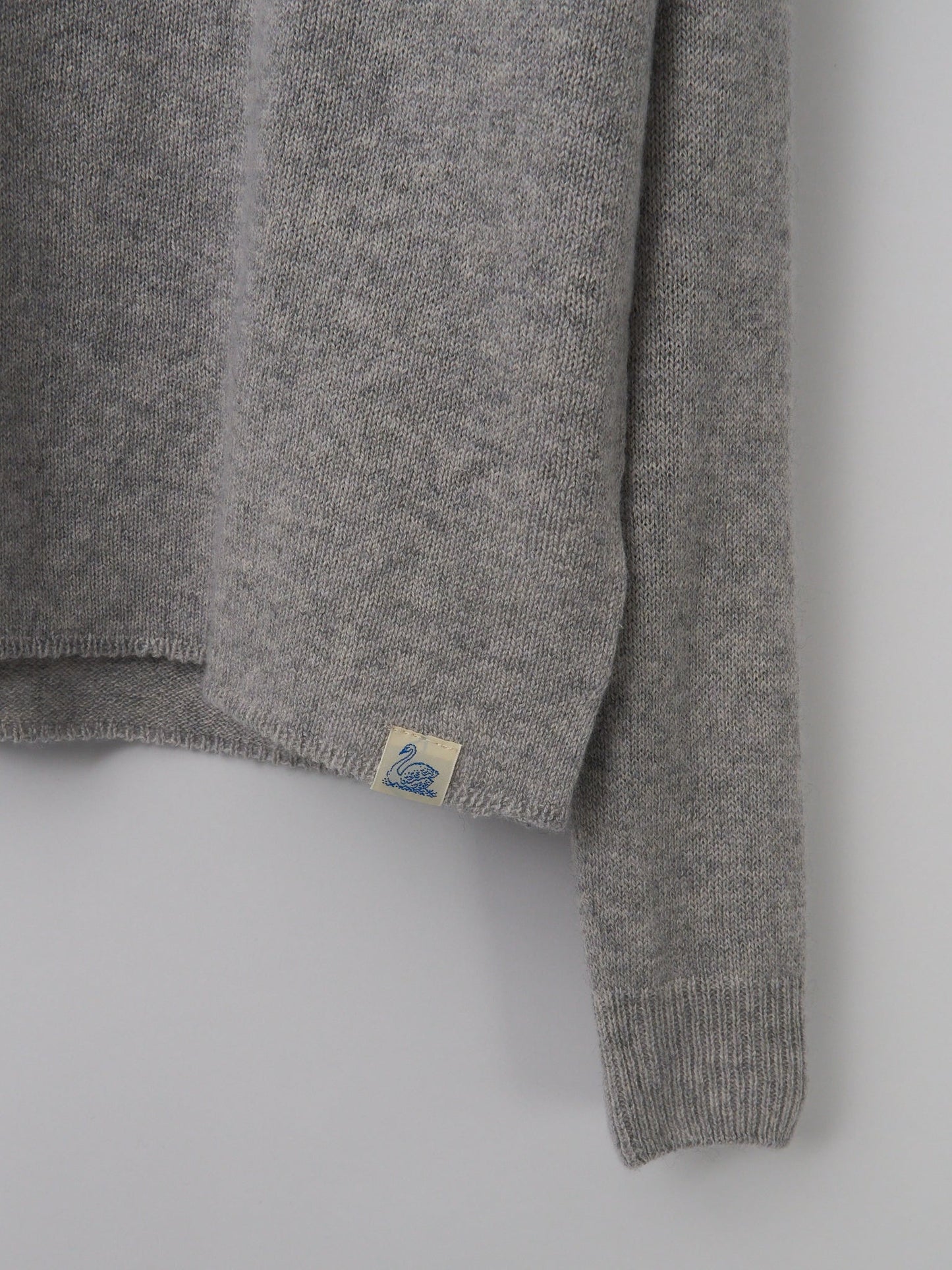 Merz b. Schwanen – Crew Neck Pullover in 80 Grey Melange