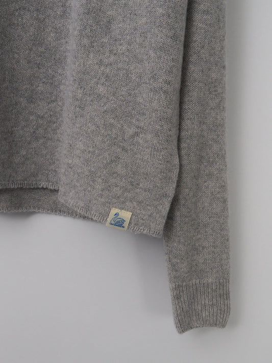 Merz b. Schwanen – Crew Neck Pullover in 80 Grey Melange