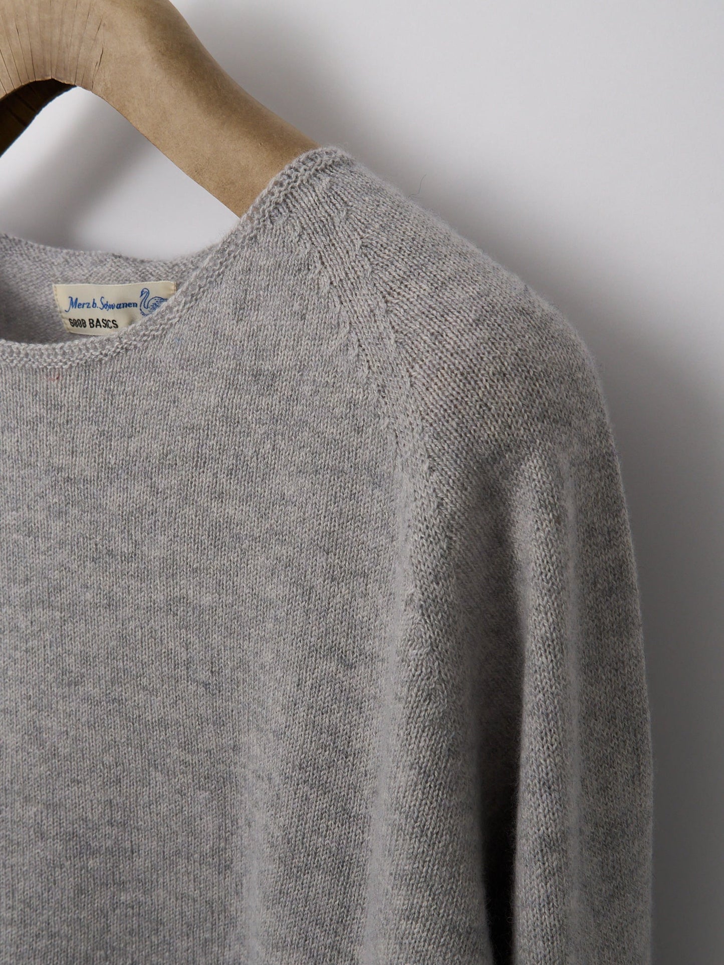Merz b. Schwanen – Crew Neck Pullover in 80 Grey Melange