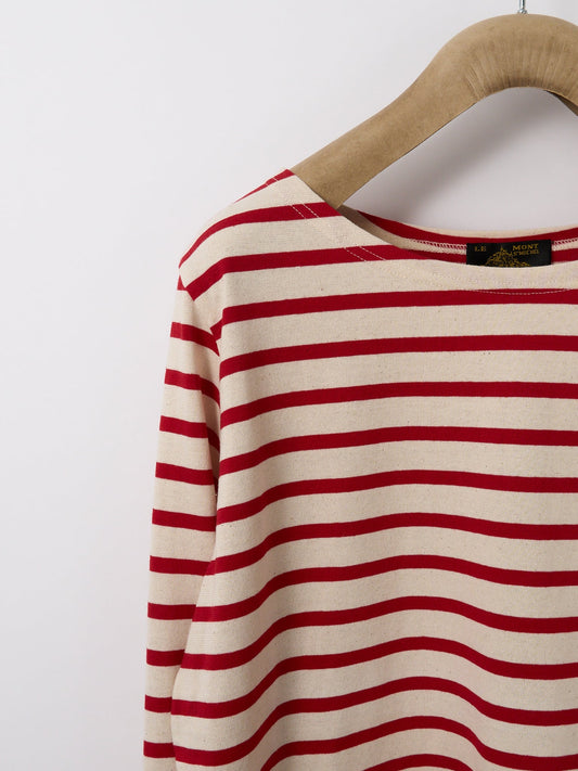 Tilda Long-Sleeved Breton Top - Ecru / Red