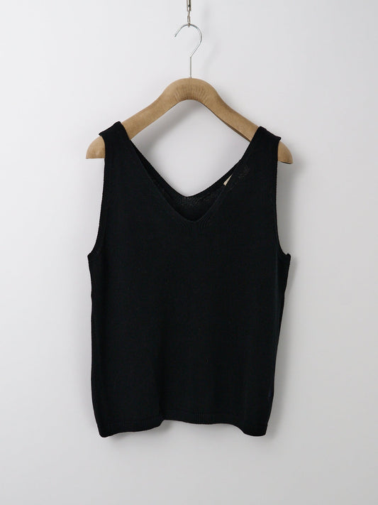 Organic Cotton Tank Top - Deep Black