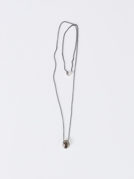 Rosa Maria Necklace – Icy Grey Diamonds & Smoky Quartz (Fine)