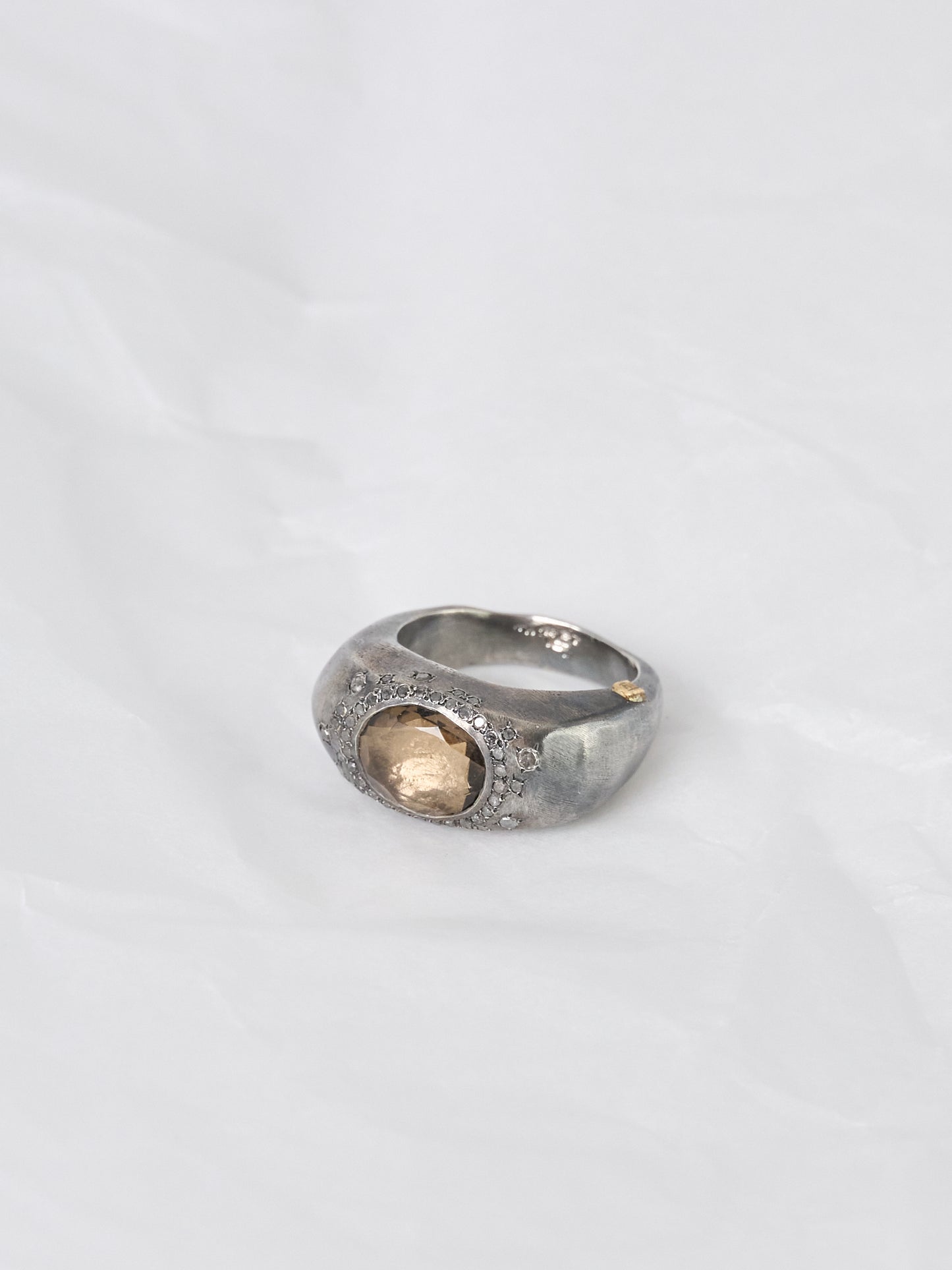 Rosa Maria smoky quartz Padma ring - size 57