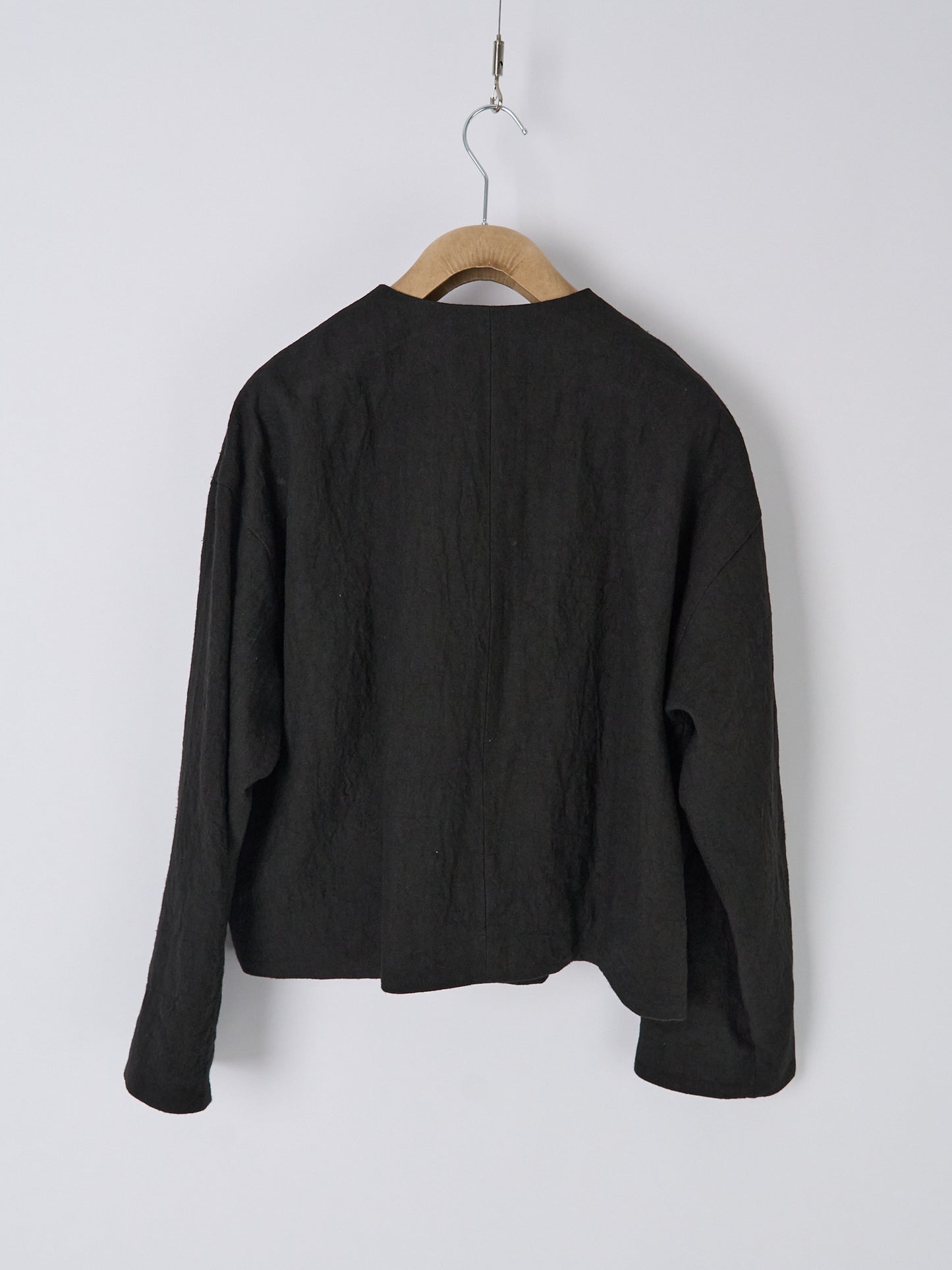 Collarless Jacket - Black